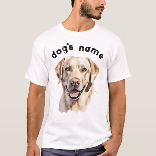 パーソナライズされたラブラドール犬 Tシャツ (正面)