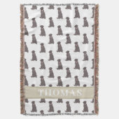 パーソナライズされたラブラドール スローブランケット (正面縦)