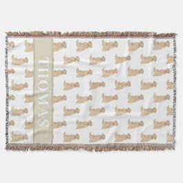 パーソナライズされたラブラドール（ダドリー） スローブランケット