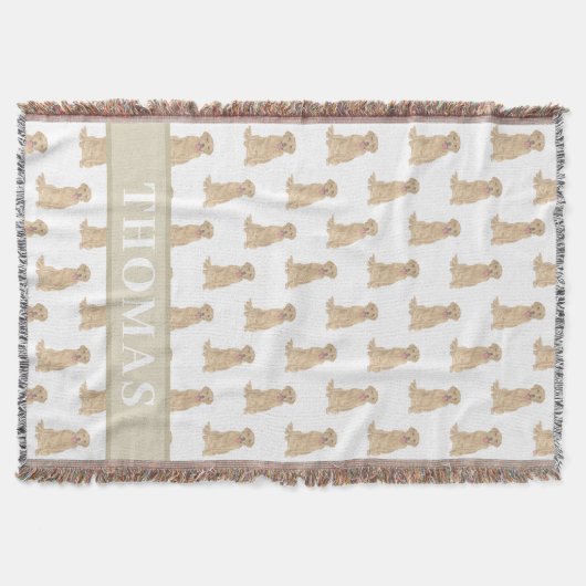 パーソナライズされたラブラドール（ダドリー） スローブランケット (正面)