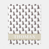 パーソナライズされたラブラドール（チョコレートブラウン） フリースブランケット (正面)