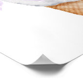 パーソナライズされたラベンダーフローラ紫色の緑のバスケット ポスター (角)