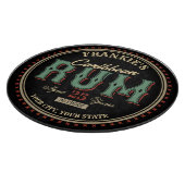 パーソナライズされたラム酒ボトルラベルバー カッティングボード (角)