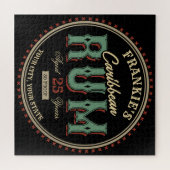 パーソナライズされたラム酒ボトルラベルバー ジグソーパズル (横)