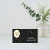 パーソナライズされたランドスケープと芝生気にの木のデザイン 名刺 (スタンド正面)