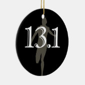 パーソナライズされたランナー13.1ハーフマラソン記念 セラミックオーナメント (右)