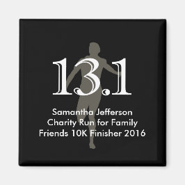 パーソナライズされたランナー13.1ハーフマラソン記念 マグネット