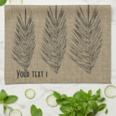 パーソナライズされたリはっきりしたネンルックパーム葉タオル キッチンタオル (折り畳み)