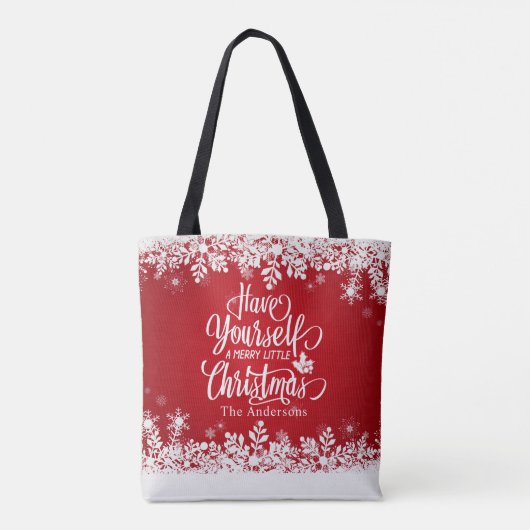 パーソナライズされたリッメリートクリスマストートバッグ トートバッグ (裏面)