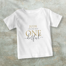パーソナライズされたリトルミスワンダフルベイビーTシャツ ベビーTシャツ
