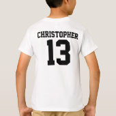 パーソナライズされたリングや輪ベアラボーイズTシャツ Tシャツ (裏面)