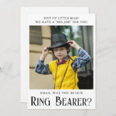 パーソナライズされたリングや輪ベアラ提案書フォトカード 招待状 (正面/裏面)