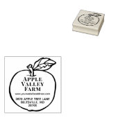 パーソナライズされたリンゴ農園返送先ゴム印 ラバースタンプ (押印)