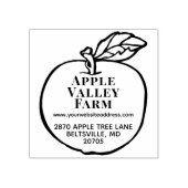 パーソナライズされたリンゴ農園返送先ゴム印 ラバースタンプ (インプリント)