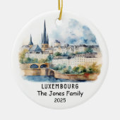 パーソナライズされたルクセンブルクオーナメント,ヨーロッパ セラミックオーナメント (正面)