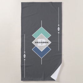 パーソナライズされたルーエレガントプビーチ ビーチタオル