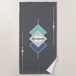 パーソナライズされたルーエレガントプビーチ ビーチタオル