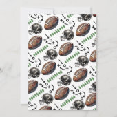 パーソナライズされたルーキースポーツサッカー誕生日 招待状 (裏面)