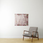 パーソナライズされたルースド マルーン フラワーフォレスト ウッディ タペストリー (インサイチュ(横))