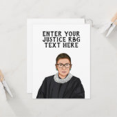 パーソナライズされたルース・ベイダー・ギンズバーグ カード (正面/裏面インサイチュ)