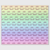 パーソナライズされたレイエレガントボーストライプ40歳 ラッピングペーパー (フラット)