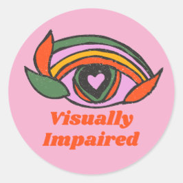 パーソナライズされたレインボーアイ文字 ラウンドシール