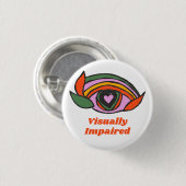 パーソナライズされたレインボーアイ文字 缶バッジ (正面&裏面)