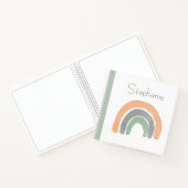 パーソナライズされたレインボー水の色のスケモダンッチ ノートブック (内部)