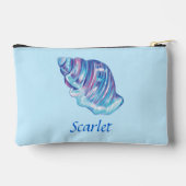 パーソナライズされたレインボー海シーシェルイラストレーション アクセサリーポーチ (裏面)