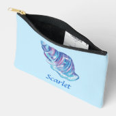 パーソナライズされたレインボー海シーシェルイラストレーション アクセサリーポーチ (見開き)