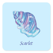 パーソナライズされたレインボー海シーシェルイラストレーション