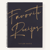 パーソナライズされたレシピジャーナル藍色