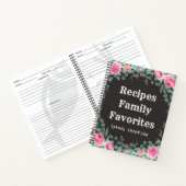パーソナライズされたレシピファミリのお気に入りオーガナイザー ノートブック (内部)