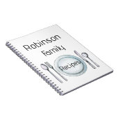 パーソナライズされたレシピブック ノートブック (右側)