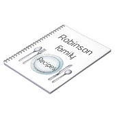 パーソナライズされたレシピブック ノートブック (左側)