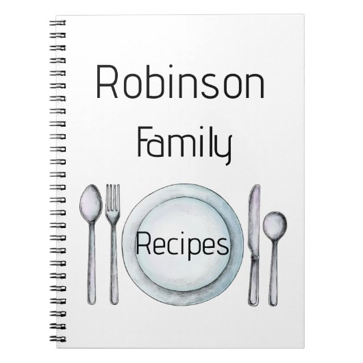 パーソナライズされたレシピブック ノートブック (正面)