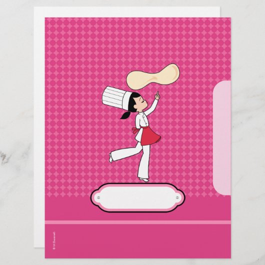 パーソナライズされたレシピページとイラストレーションクール (正面/裏面)