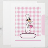 パーソナライズされたレシピページ – Chef Themed (正面/裏面)