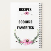 パーソナライズされたレシピ主催者、モダンレシピ帳 ノートブック (裏面)
