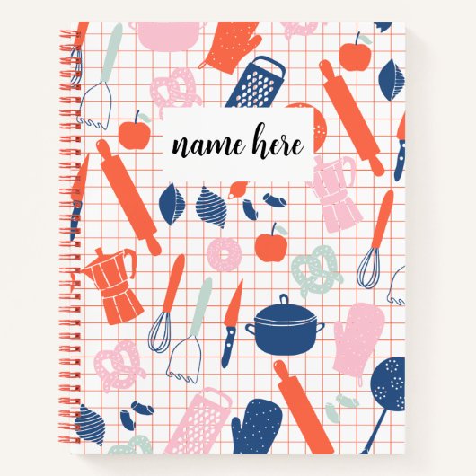 パーソナライズされたレシピ書子供へ ノートブック (正面)