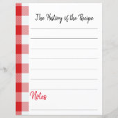 パーソナライズされたレシピ紙 (裏面)