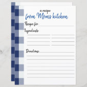 パーソナライズされたレシピ紙 (正面/裏面)