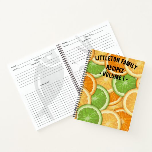 パーソナライズされたレシピ | オレンジフローラ水 ノートブック (内部)