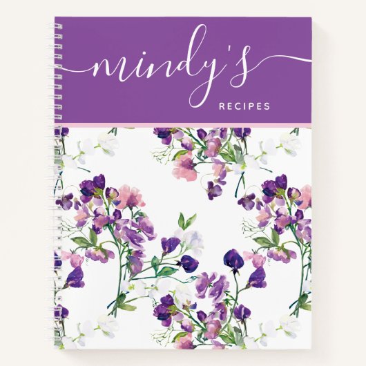 パーソナライズされたレシピ スパイラル ノートブック (正面)