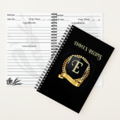 パーソナライズされたレシピ ノートブック (内側)