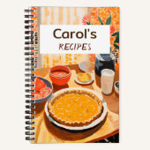 パーソナライズされたレシピ ノートブック (正面)