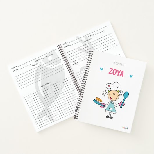 パーソナライズされたレシピ ノートブック (内部)