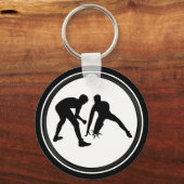 パーソナライズされたレスリングプレゼント キーホルダー (裏面)