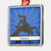 パーソナライズされたレスリング飾り メタルオーナメント (左)