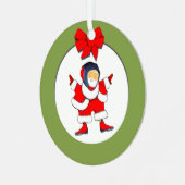 パーソナライズされたレスリング メタルオーナメント (正面左)